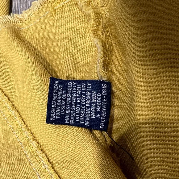 Street wear mustard yellow, cropped jean jacket - Picture 7 of 8